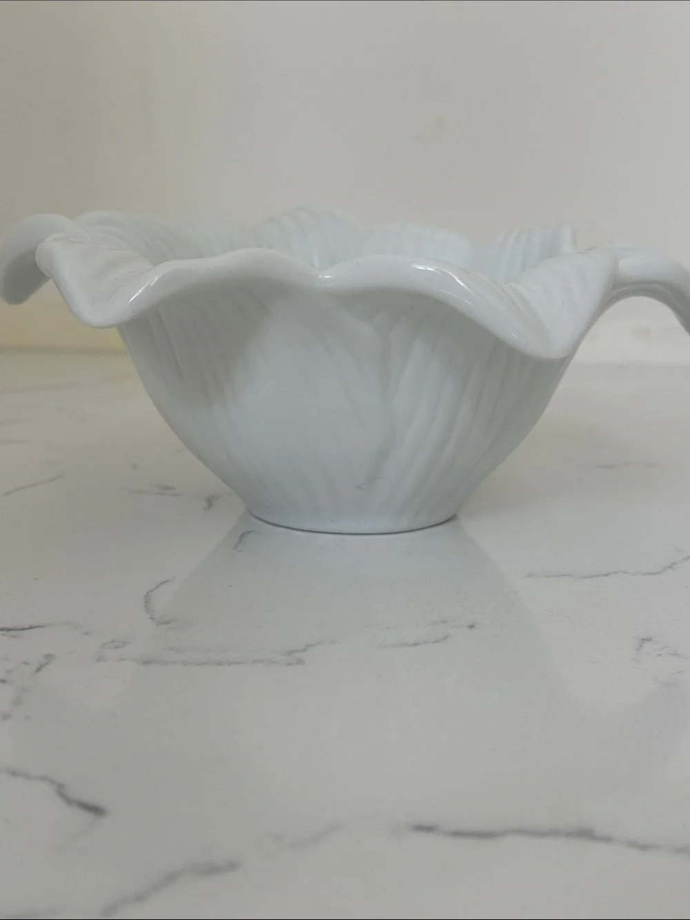 Pier 1 Lilly White Floral Ceramic Bowl